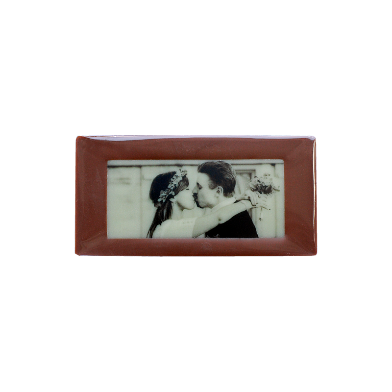 Minitafel 8x4cm Tischkarte aus Schokolade mit eigenem Foto