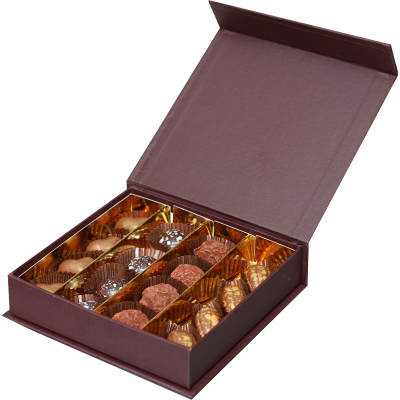 Luxusschachtel mit 16 Trüffeln & Pralinen (ca. 130g)
