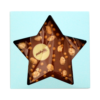 Sterntafel mit Logo/Wunschtext in Geschenkverpackung