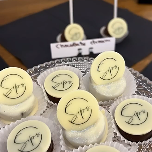Bedruckte Schokoladenaufleger rund für Cakepops